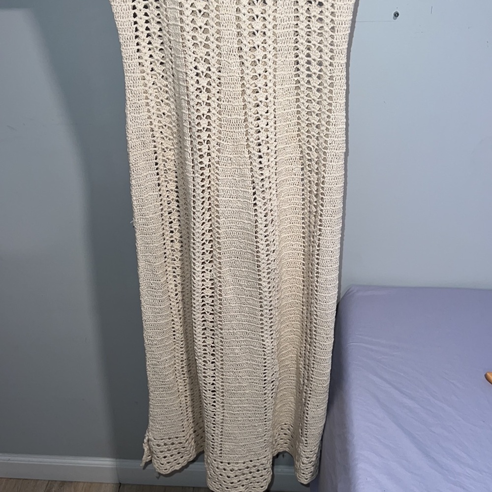 Heavy kint crochet beige dress - Picture 4 of 4